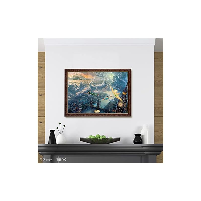 Tenyo [Made In Japan] 1000-Piece Jigsaw Puzzle, Disney Thomas Kinkade Peter Pan, Tinker Bell and Peter Pan Fly To Never Land (51x73.5cm), D-1000-031,