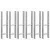 Fence Posts 6 Pcs Silver 14x6x60 Cm Galvanized Steel