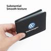 Carbon Fiber Leather Car Emblem Card Holder Billfold For VW Golf Amarok Phaeton GTI Teramont Tiguan Passat Polo Jetta keychain ZM7