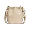 Camila 17 Solid Color Horse And Carriage Logo Tag Hardware Drawstring Closure Bucket Bag Women Bucket Bag Ivory CJ835-B4IY