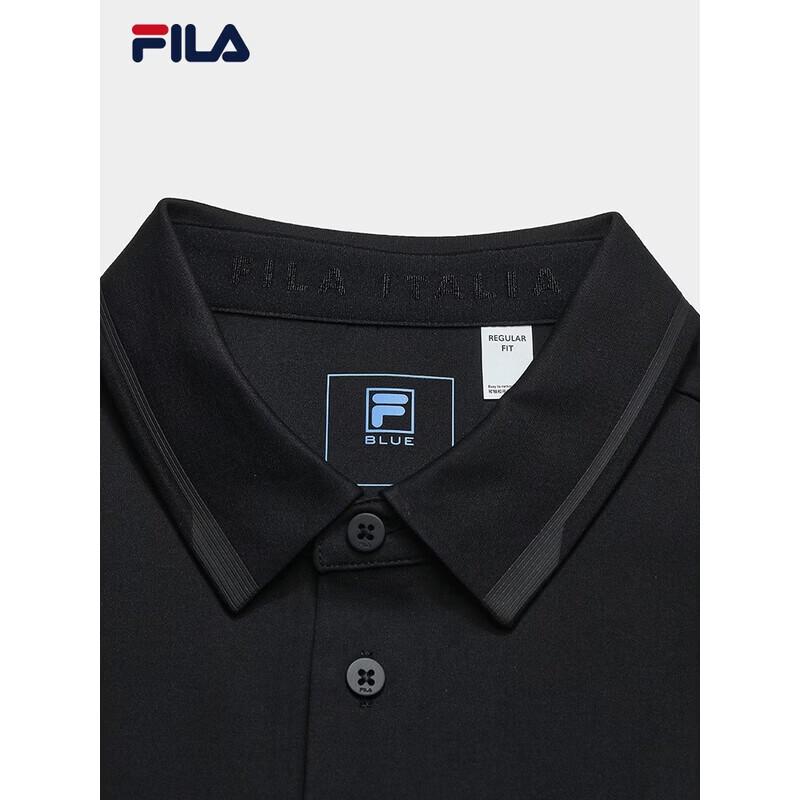 FILA Men's Knitted Short-Sleeve Polo Shirt