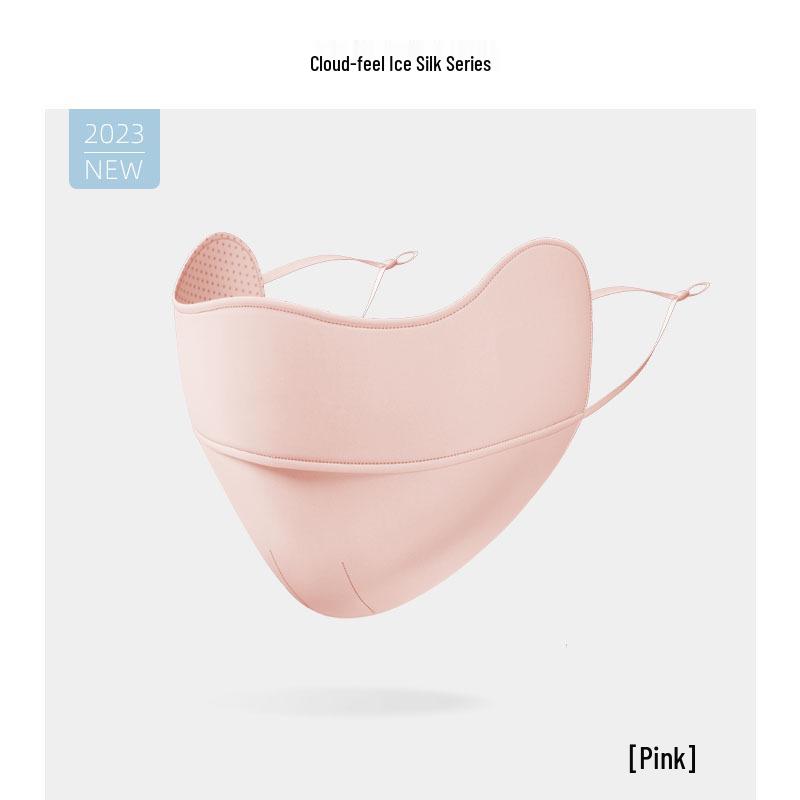 

Women s Ice Silk UV Protection Face Mask - Breathable Nylon with Blush Gradient