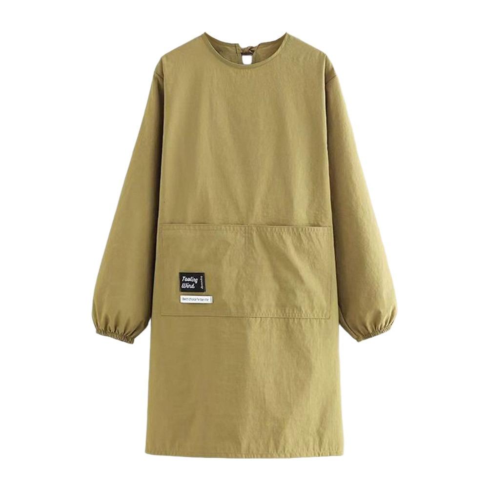 Langärmige Küchenschürze Wasserdicht Catering Arbeitskleidung Kaffeehaus Schürzen für Heimküche