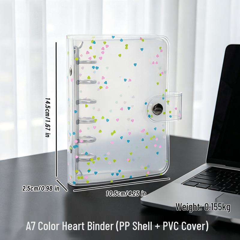 Creative A7 Mini 6-Hole Loose-Leaf Notebook: Cute Cartoon Planner & Portable Diary for Students