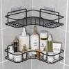 Punch-Free Bathroom Corner Shelf - Wall-Mounted Vanity Storage Rack