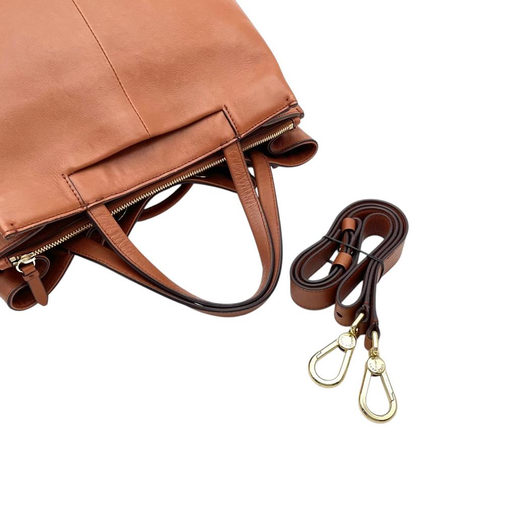 Used COLE HAAN Bucket bag, handbag, shoulder bag Grand Ambition Grand Ambition Small Bucket BagHandbag British Tongue/Brown leather Women