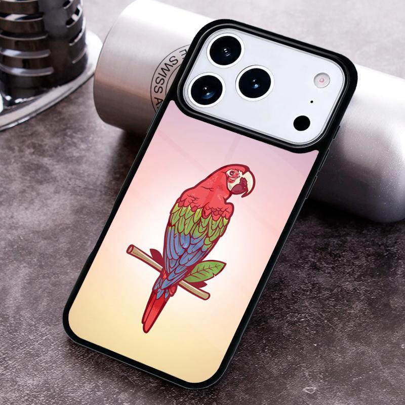 Parrot Bird soft Phone Case for iPhone 17 16 15 Pro Max Air 14 13 12 11 Plus Shockproof Capa Cover