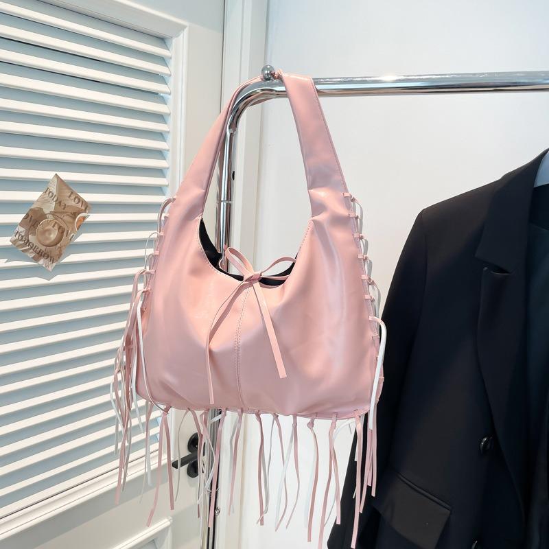 

New niche tote bag women s fashion versatile large-capacity shoulder underarm bag premium tassel bag