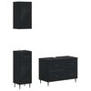 3 Piece Bathroom Cabinet System HAARLEM Black