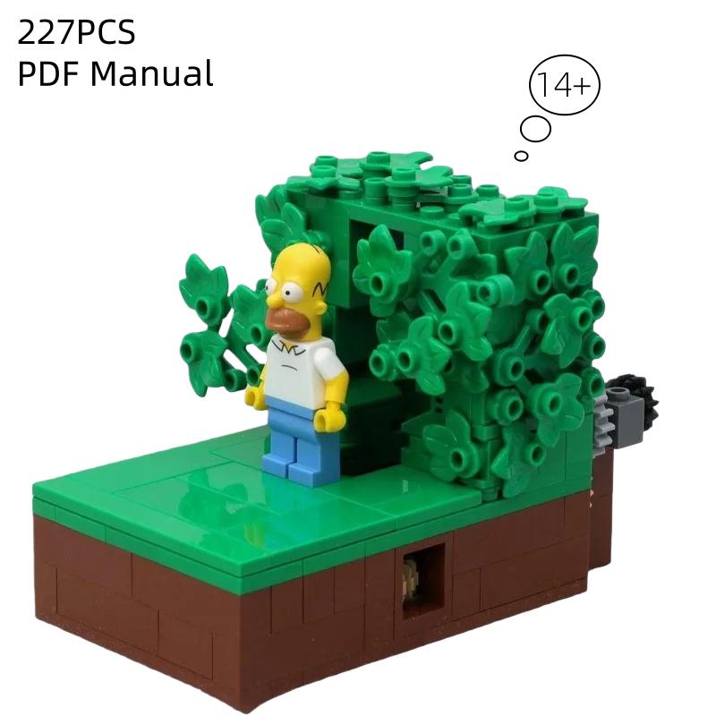 

IN STOCK MOC 227PCS Building Blocks Homer Carrying into Bush DIY Brick Decoration Children s Toys Christmas Birthday Gift