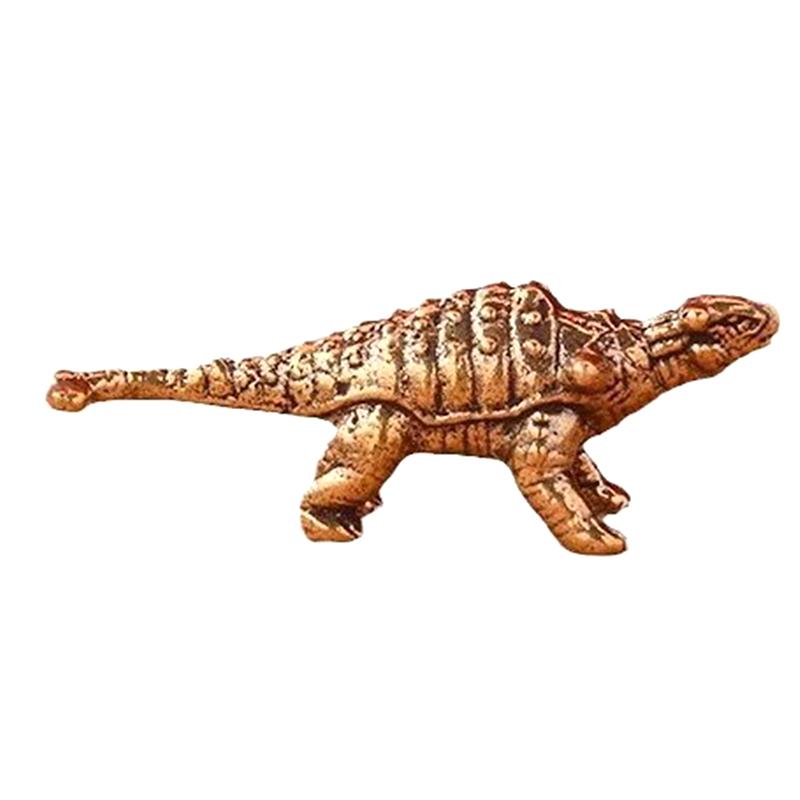11 Çeşit, Pirinç Dinozor Model Dekorasyonu Jurassic Tyrannosaurus Triceratops Ankylosaurus Modelleme Metal El Sanatları Dekorasyon