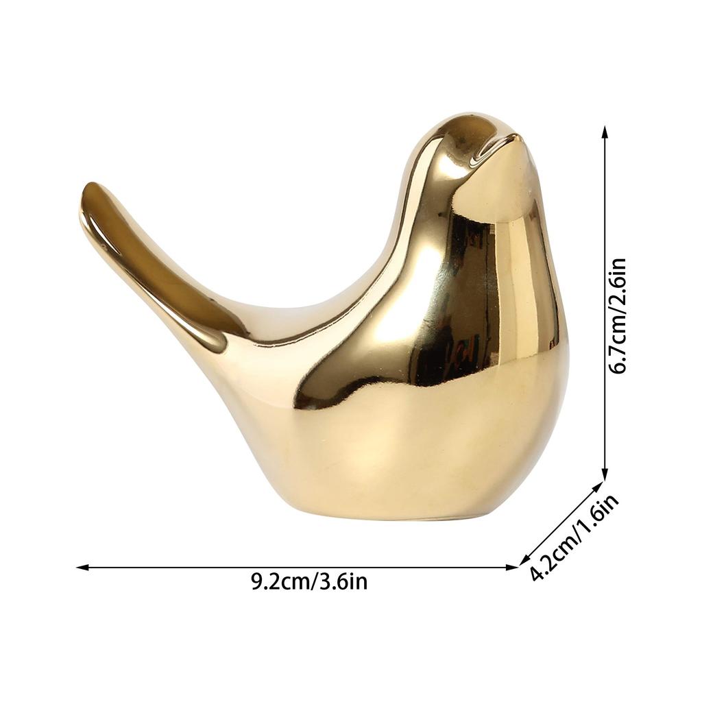 Decorazione di uccello in ceramica dorata, soggiorno moderno, decorazione morbida per la casa, scrivania