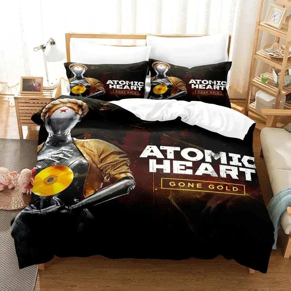 Game Atomic Heart Bedding Set Duvet Cover Bed Set Quilt Cover Pillowcase Comforter King Queen Size Boys Adult Bedding Set