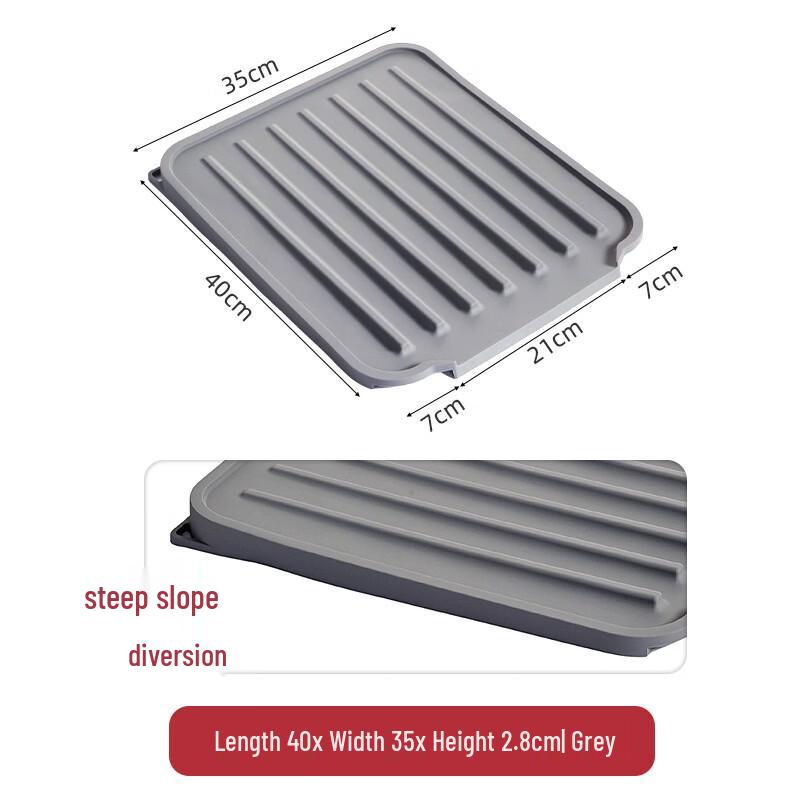 

Sloped Silicone Dish Drying Mat
