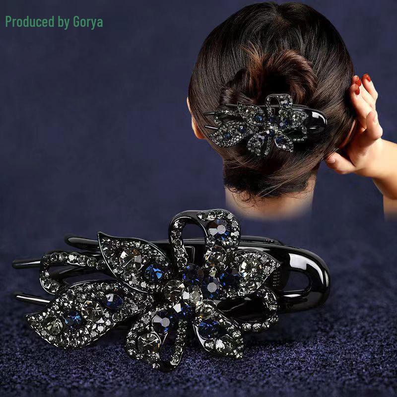 Elegante Strass-Entenschnabel-Haarspange - Koreanischer Stil Krallen-Haarnadel für Mütter