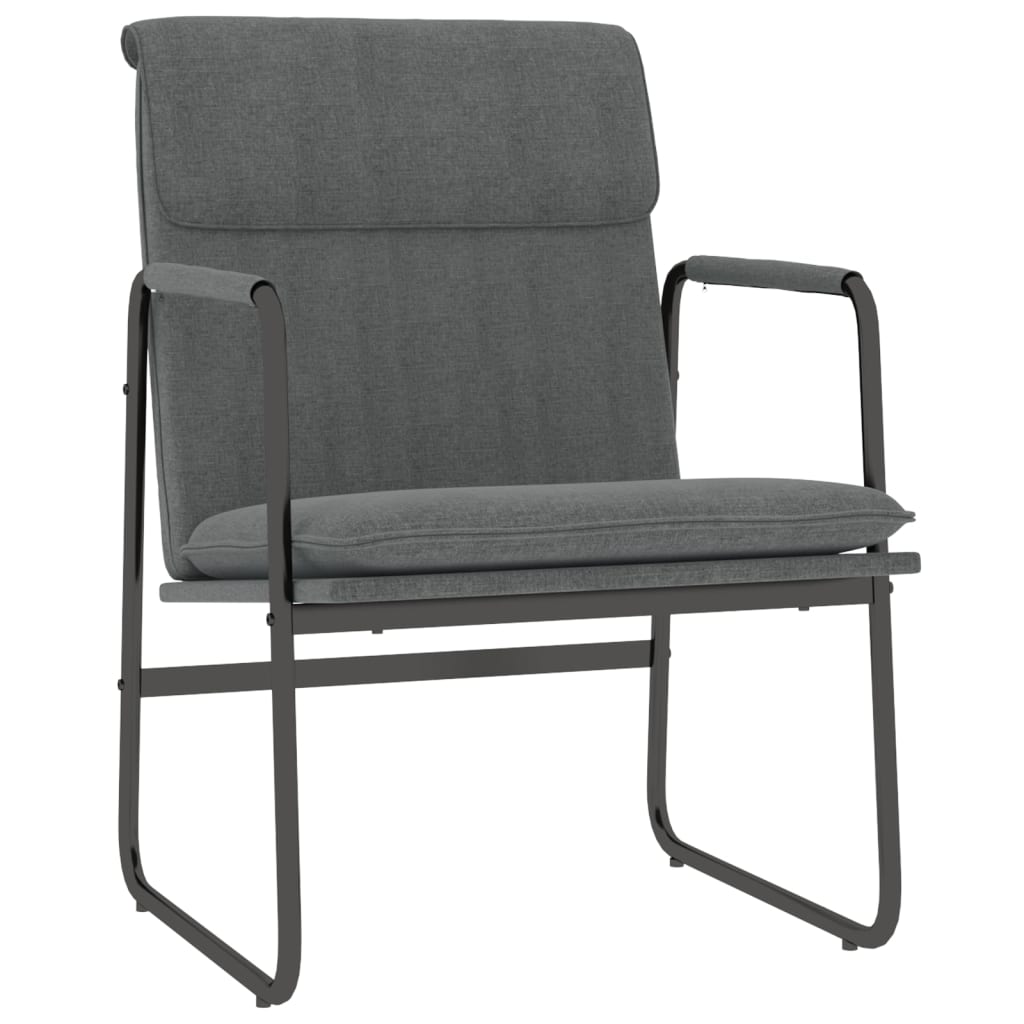 Lounge Chair Dark Grey 55 x 64 x 80 cm Fabric