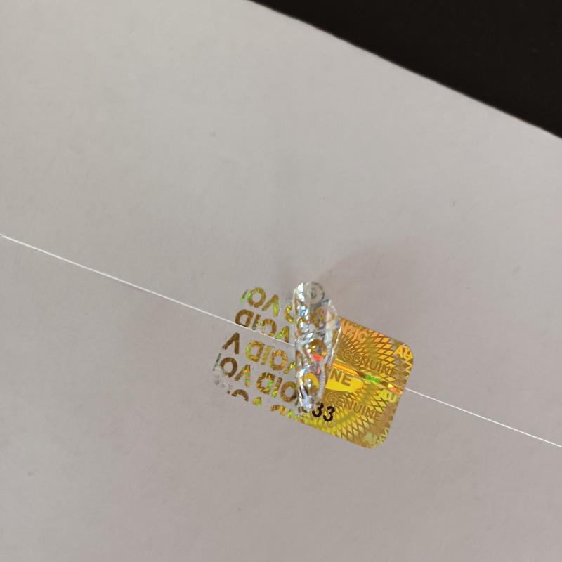 60/120/300Pcs Security Seal Tamper Proof Stickers Holographic Warranty Void Laser Label With Serial Number Adhesive Label