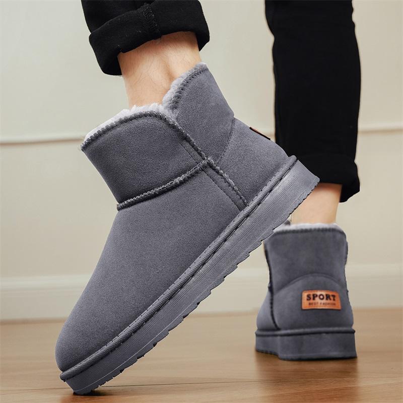 TUINANLE Protiskluzové Hrubé Plyšové Sněhule Dámské Platforma Kožešina Zimní Boty Pánské Nazouvací Teplé Bavlnou Polstrované Boty Dámské