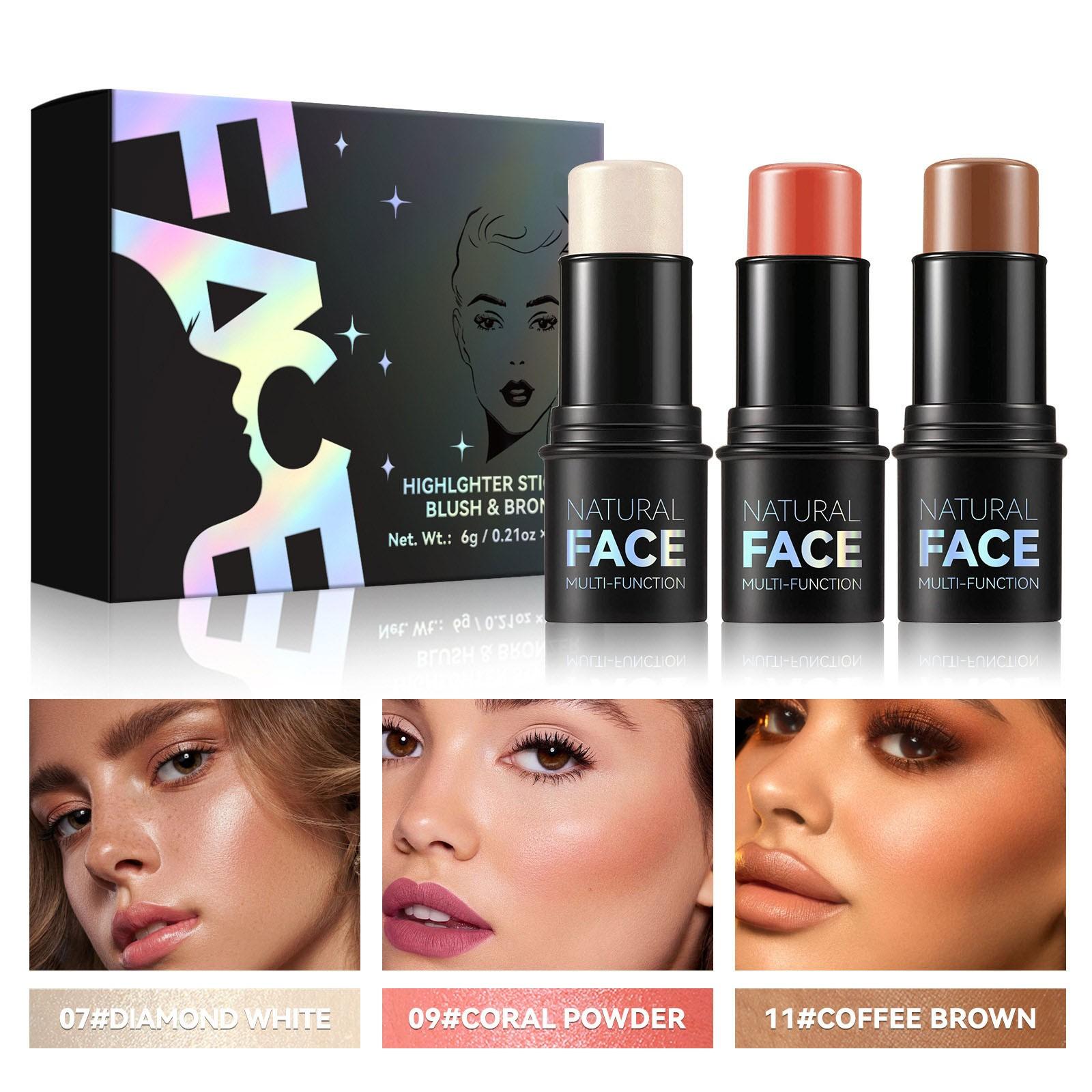 

Бальзам Profile Sticks Shades с хайлайтером, бронзатором и румянами, нежирный и водостойкий контурный карандаш, легко скульптурирующий лицо, 3*6 г One Size