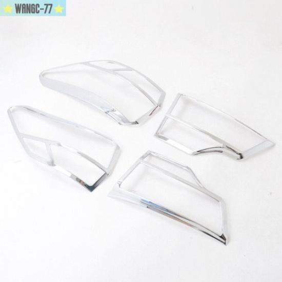 ABS Chrome Rear Tail Light Lamp Frame Cover Trim For Toyota Highlander 2018-