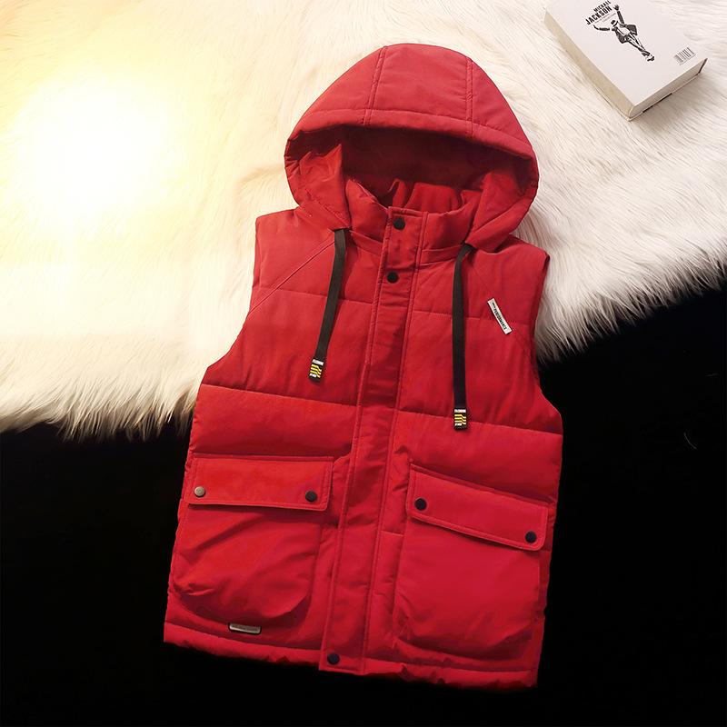Herbst- und Winter-Werkzeugbaumwolle Weste Herren Winter große Taschen tragen warme Baumwolljacke lockere Weste