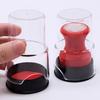 Transparent Stamp Ink Pad Efficient Stamp Cachet Box Multifuntion Inkpad with Cover  Finance