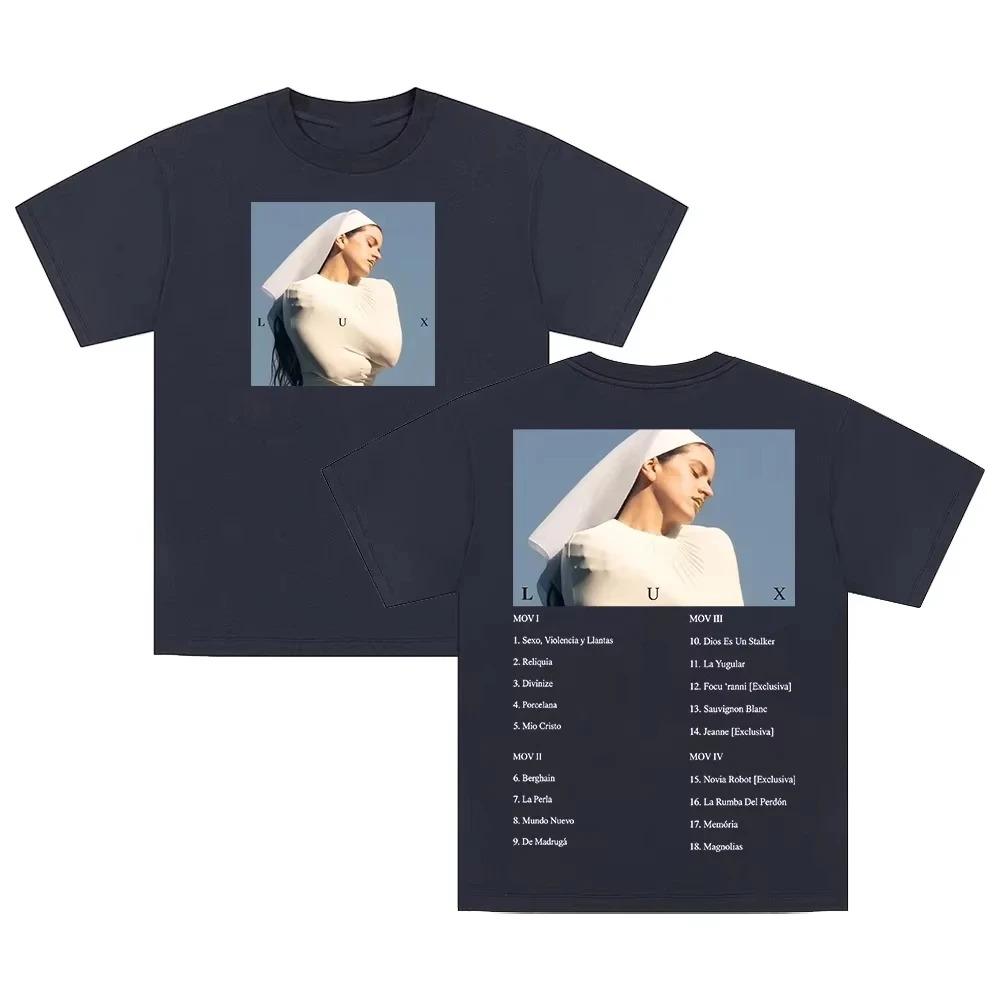 Rosalía LUX Inspired Oversized Cotton Printed Unisex TShirt Unisex Printed Cotton Crew Neck Short Sleeve Summer Streetwear