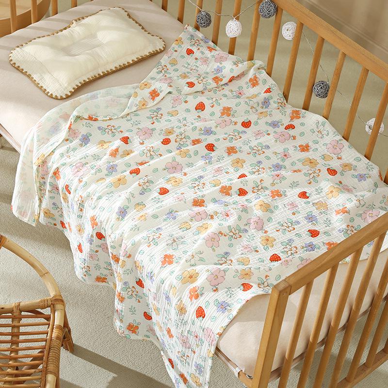 

100% Хлопок Двухслойное Мягкое Муслиновое Пеленальное Одеяло - Дышащее Детское Банное Полотенце и Накидка от Солнца 100/100 cm