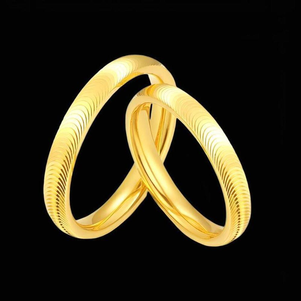 Light Luxury Couple Titanium Steel Ring Simple Valentine's Day Gift Cat Eye Plain Ring  Girls