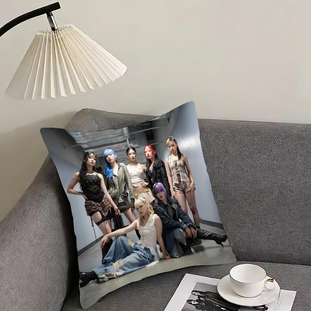 HHana Girl Group Cushion Cover Pillowcase Ultra Soft Skin Friendly Fabric Cloud Like Comfort Concealed Zipper