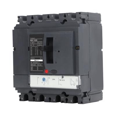 Leakage Circuit Breaker 100A PC Shell 4P 50kA Breaking Capacity Compact Circuit Breaker 220V 380V