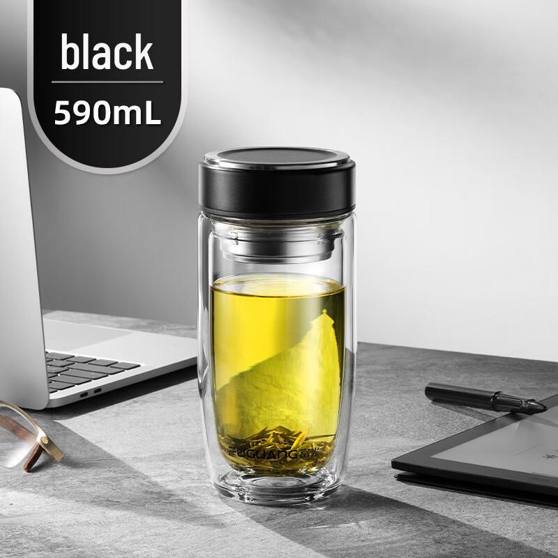 Fuguang Double-Layer Borosilicate Glass Tea Cup