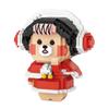 LOZ 9275 Animal World Christmas Bear Girl Santa Claus Winter Coat 3D Mini Diamond Blocks Bricks Building Toy for Children No Box