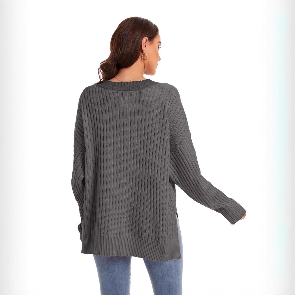 2025 Heißer Stil Herbst und Winter Lockere V-Ausschnitt Pullover Modische Lässige Damenbekleidung