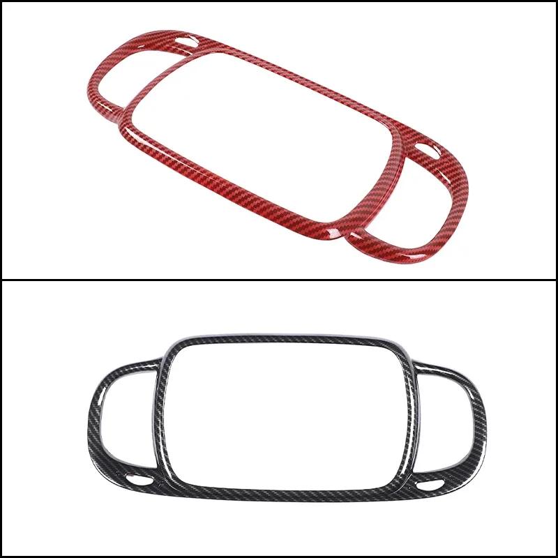 For Fiat 500 Abarth 595 695 2016-2024 ABS Carbon Fiber Car Center Control Air Outlet Frame Decorative Panel Interior Accessories