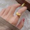 Stylish Style Ethnic Rabbit Ear Ring Premium Brass Gold Plated Fashion Accessory