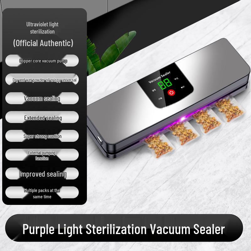 

Беспроводной автоматический вакуумный упаковщик для сохранения и упаковки продуктов Machine Only [No Textured Bags]