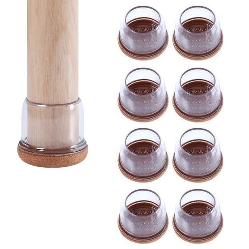 8Pcs Chair Leg Covers for 30-40mm Legs Noise Reducing Furniture Feet Caps Round Anti-Slip Floor Guards for Home