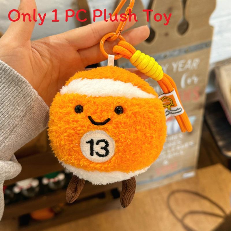 

Toy Billiards Plush Keychain Cute Cartoon Doll Backpack Pendant Gift Holiday оранжевый
