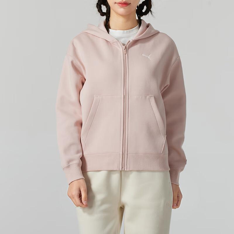Puma Logo Fitness Training Hooded Jacket Women jackets Pink 631387-91