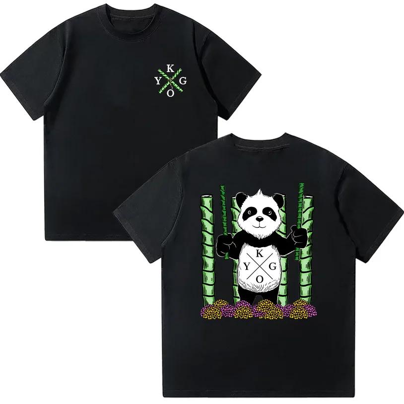 

2025 Trendy Kygo Panda Tee Norwegian DJ Anime Graphic T-Shirt 100% Cotton High Quality Y2k Streetwear Unisex Casual Clothes S
