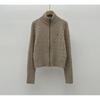 Winter Twisted Cable Knit High Neck Zipper Cardigan - Age-Reducing, Versatile Outerwear