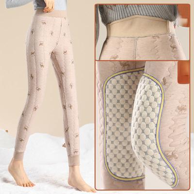 Winter Warm Pants Thickened Mid-Aged Women Slim Fit Bottoming Pants Mom Pants