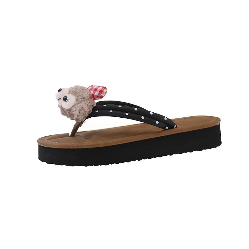 Vitality is cute, age-reducing and well-behaved, Shirley Mei splint slippers, women's summer wear, soft thick bottom, non-slip and comfortable flip-f