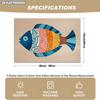 4/6pcs Set, Colorful Fish Pattern Linen Placemats, 2D Flat Design, Suitable for Indoor/outdoor Party Dining Decor, Kitchen Table Decoration, Holiday D