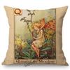 Tarot Alphabet Flower Fairy Baby Nursery Cartoon Art Home Decorative Sofa Throw Pillow Case Lovely Cute Children Cushion Cover