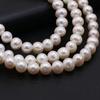 1String, 9-10mm White Natural Freshwater Near Round Pearls 36cm Loose Beads for Handmade Jewelry Craft Supplies, DIY Holiday Gifts