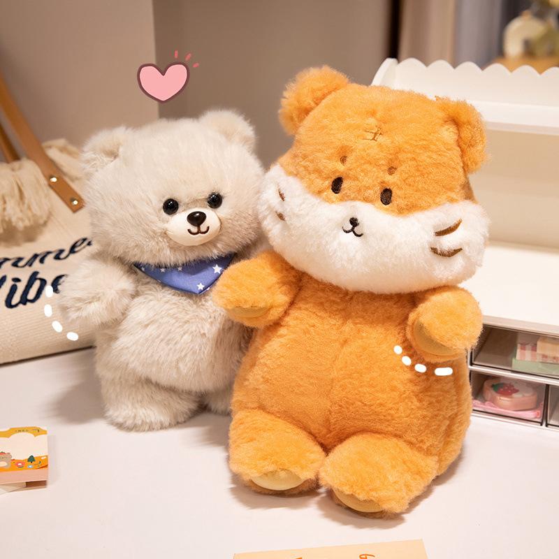 Small Animal Plush Doll Cute Bear Rabbit Baby Toy, Child Sleeping Companion Throw Pillow Gift