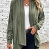 Womens Casual Color Fashion Solid Print Autumn Winter Long Sleeve Cardigans Coat