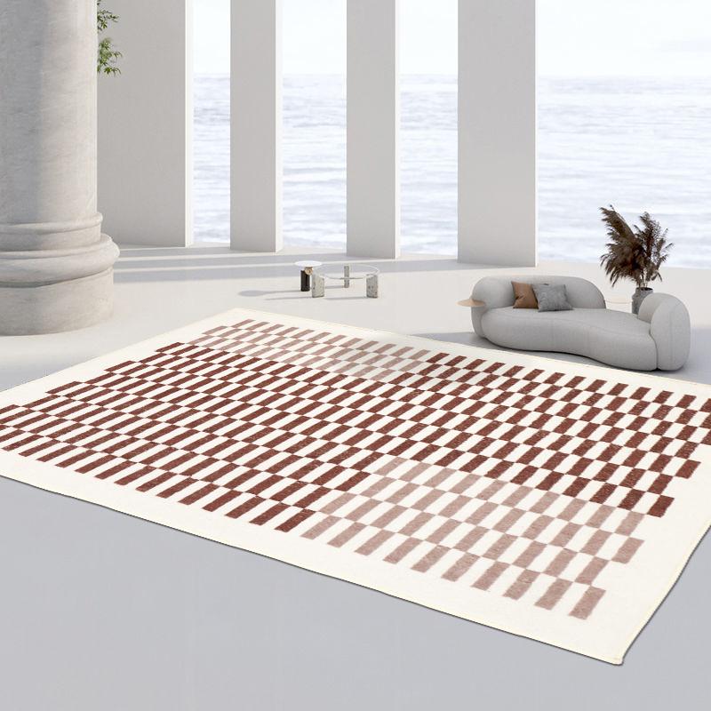Modern Style Carpets for Living Room Large Area Bedroom Decor Plaid Carpet Thick Washable Lounge Floor Mat Fluffy Soft Study Rug